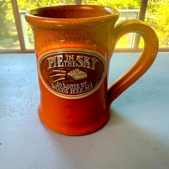 NEW Pie in the Sky Woods Hole Handmade Coffee Mug Deneen Pottery Hand thrown US - Picture 2 of 6